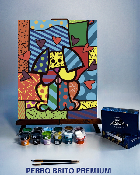 PINTURA POR NÚMEROS - PERRO BRITO