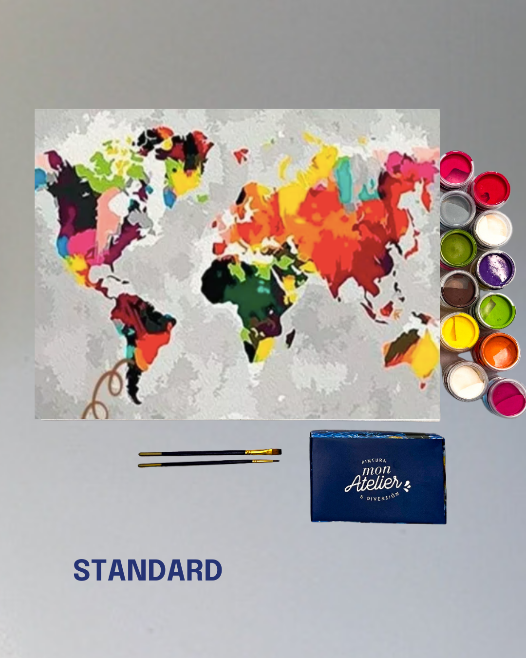 PINTURA POR NÚMERO - MAPA MUNDI