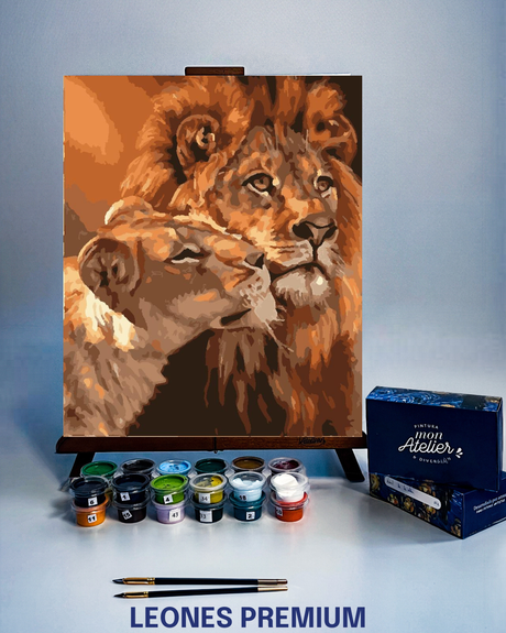 PINTURA POR NÚMEROS - LEONES
