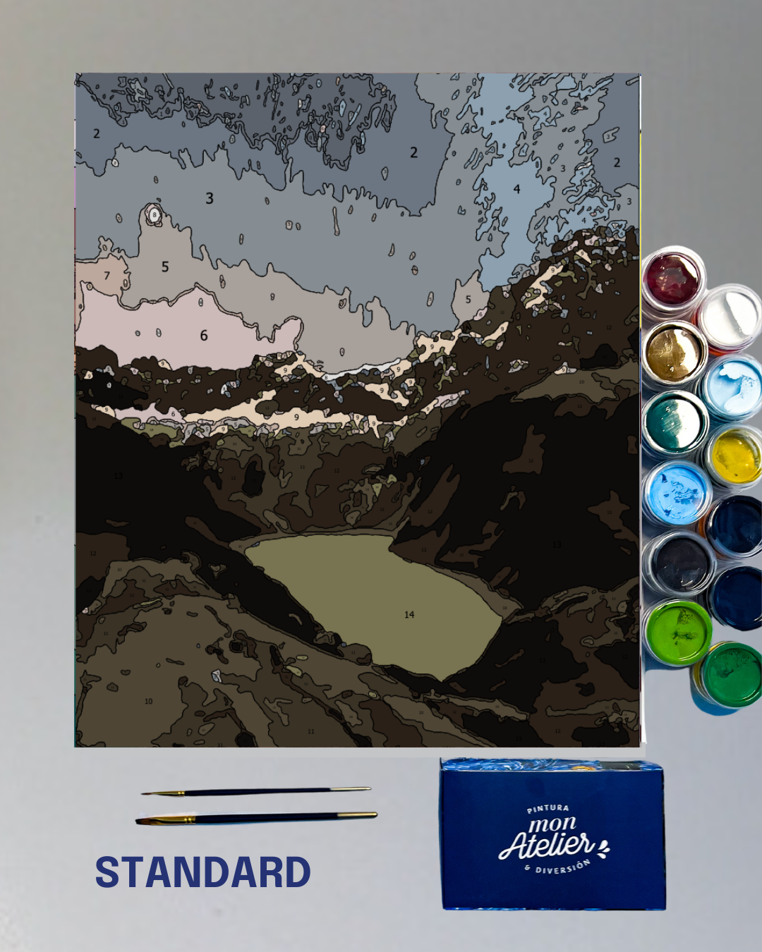 PINTURA POR NÚMERO - LAGUNA AMARRILLA