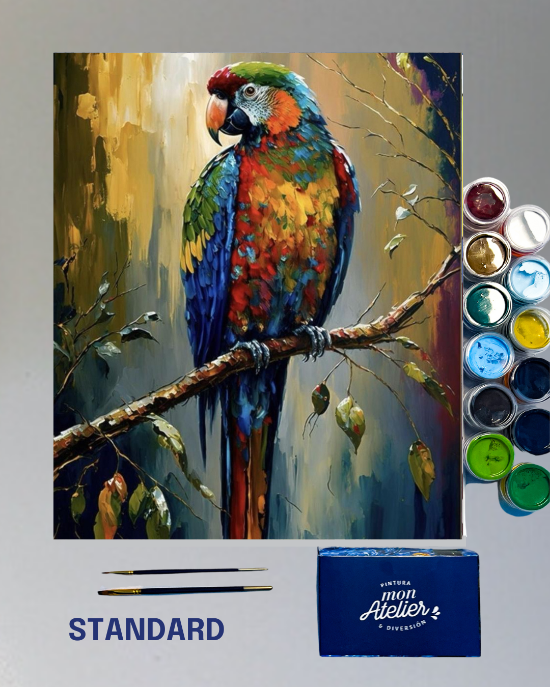 PINTURA POR NÚMERO -  GUACAMAYO