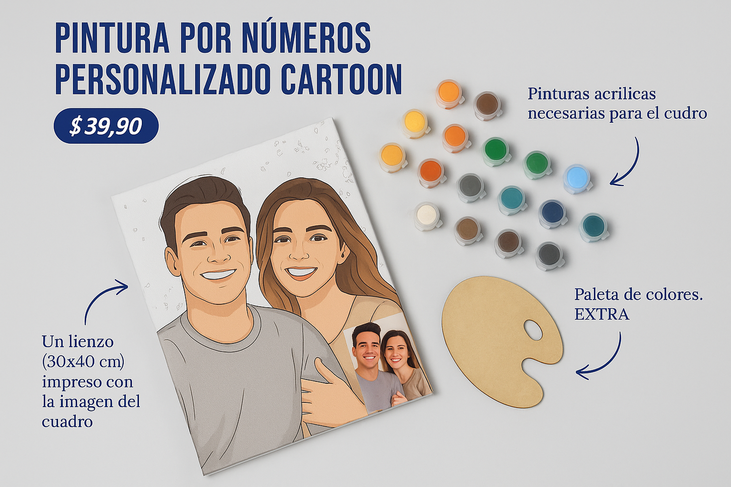 🎨 Pintura por Números Personalizado Cartoon